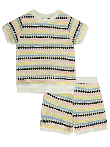 Princess Rose Girls' 2-Piece Sweater Shorts Set Outfit - CookiesKids.com