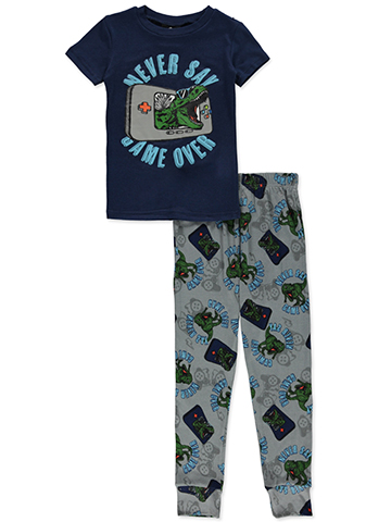 Quad Seven Boys' 2-Piece Dinosaur T-Rex Pajamas Set Outfit - CookiesKids.com