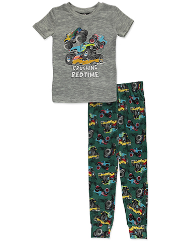 Quad Seven Boys' 2-Piece Monster Truck Pajamas Set Outfit - CookiesKids.com
