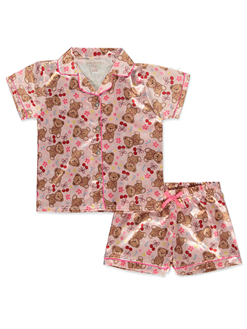 Princess Rose Girls' 2-Piece Coat Style Bear Pajamas - CookiesKids.com