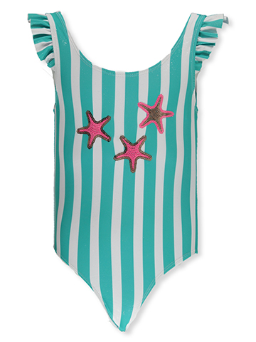 Real Love Girls' 1-Piece Star Swimsuit - CookiesKids.com