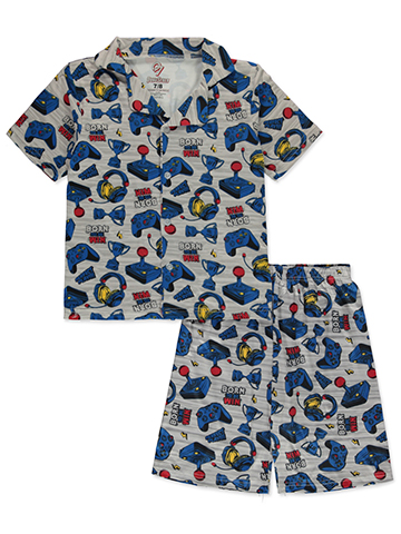 Quad Seven Boys' 2-Piece Gamer Coat-Style Pajamas - CookiesKids.com