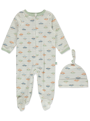 Millie & Myles Baby Boys' 2-Piece Footed Coveralls With Hat - CookiesKids.com