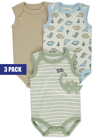 Millie & Myles Baby Boys' 3-Pack Tank Bodysuits - CookiesKids.com