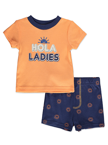 Duck Duck Goose Boys' 2-Piece Hello Shorts Set Outfit - CookiesKids.com