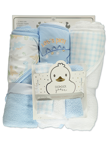 Duck Duck Goose Baby Boys' 6-Piece Hooded Towel & Washcloth Set - CookiesKids.com