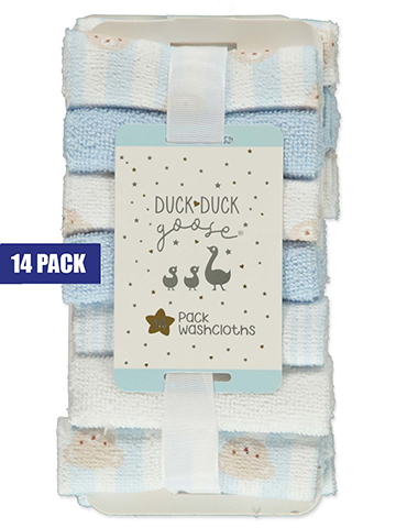 Duck Duck Goose Baby Boys' 14-Pack Washcloths - CookiesKids.com