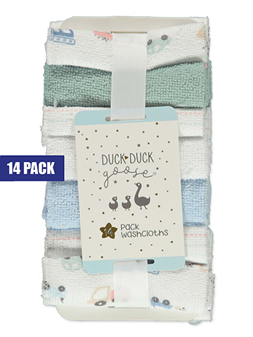 Duck Duck Goose Baby Boys' 14-Pack Washcloths - CookiesKids.com
