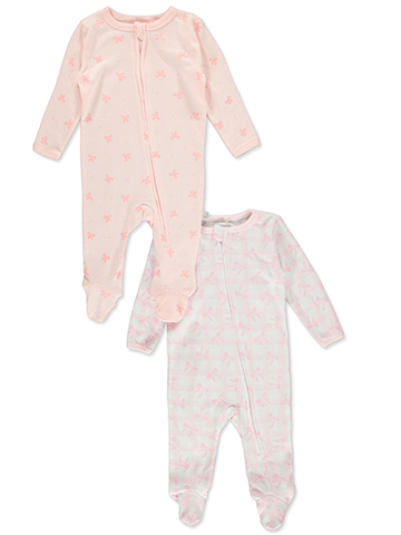 Duck Duck Goose Baby Girls' 2-Pack Footed Coveralls - CookiesKids.com