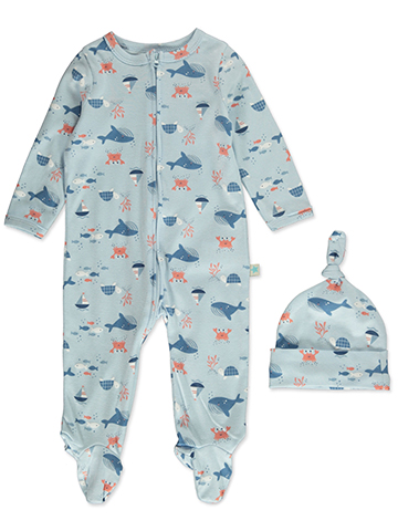Duck Duck Goose Baby Boys' 2-Piece Coveralls Cap Set Outfit - CookiesKids.com