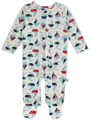 Millie & Myles Baby Boys' Sailboat Footed Coveralls - CookiesKids.com