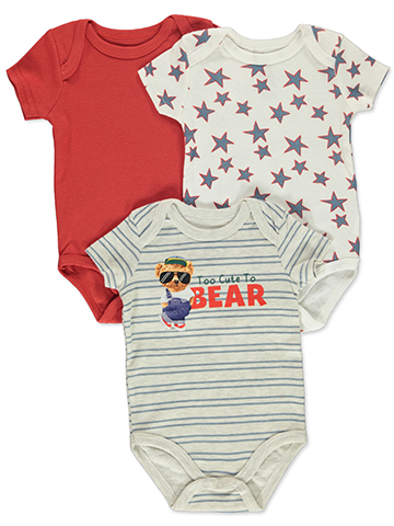 Millie & Myles Baby Boys' 3-Pack Star Bodysuits - CookiesKids.com
