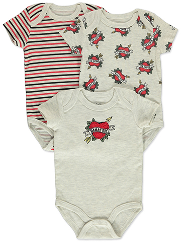 Millie & Myles Baby Boys' 3-Pack Heart Bodysuits - CookiesKids.com
