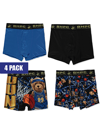 Beverly Hills Polo Club Boys' 4-Pack Boxer Briefs - CookiesKids.com
