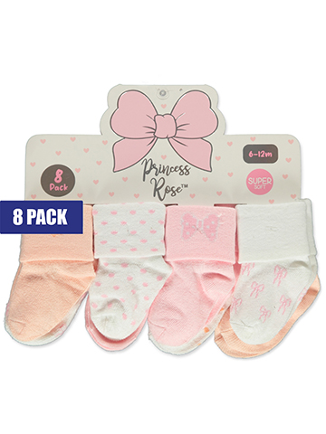 Princess Rose Baby Girls' 6-Pack Fancy Socks - CookiesKids.com