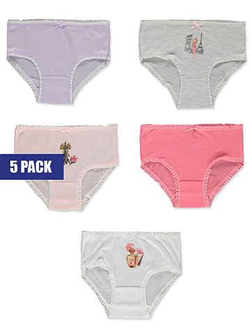 Real Love Girls' 5-Pack Lace Briefs Underwear - CookiesKids.com