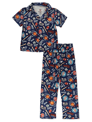 Quad Seven Boys' 2-Piece Coat Style Pajamas - CookiesKids.com