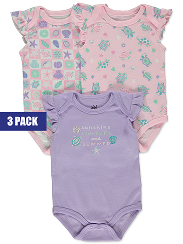 Millie & Myles Baby Girls' 3-Pack Bodysuits - CookiesKids.com