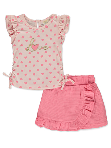 Real Love Baby Girls' 2-Piece Scooter Skirt Set Outfit - CookiesKids.com