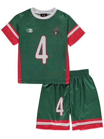 Quad Seven Baby Boys' 2-Piece Soccer Jersey Set Outfit - CookiesKids.com