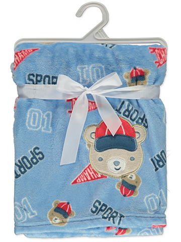 Duck Duck Goose Baby Boys' Plush Bear Baby Blanket - CookiesKids.com