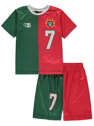 Quad Seven Baby Boys' 2-Piece Soccer Jersey Set Outfit - CookiesKids.com