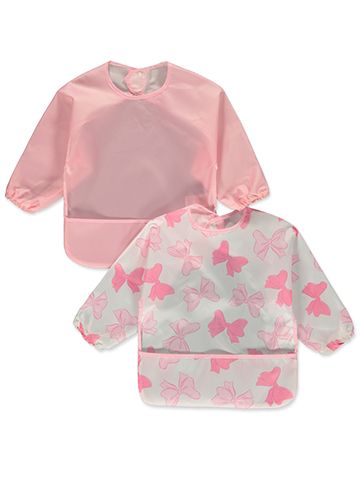 Millie & Myles Baby Girls' 2-Pack Smocked Bibs - CookiesKids.com
