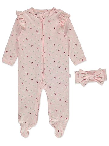 Duck Duck Goose Baby Girls' 2-Piece Footed Coveralls Set - CookiesKids.com