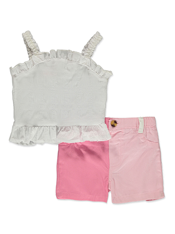Real Love Baby Girls' 2-Piece Patchwork Shorts Set Outfit - CookiesKids.com