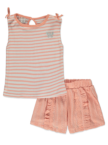 Real Love Girls' 2-Piece Shorts Set Outfit - CookiesKids.com