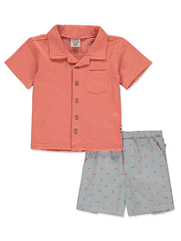 Dapper Dude Boys' 2-Piece Shorts Set Outfit - CookiesKids.com