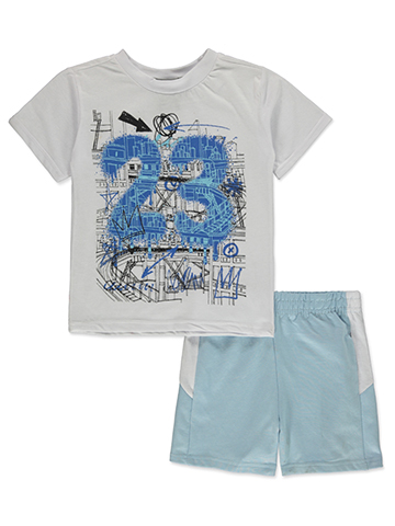 Quad Seven Boys' 2-Piece Basketball Shorts Set Outfit - CookiesKids.com