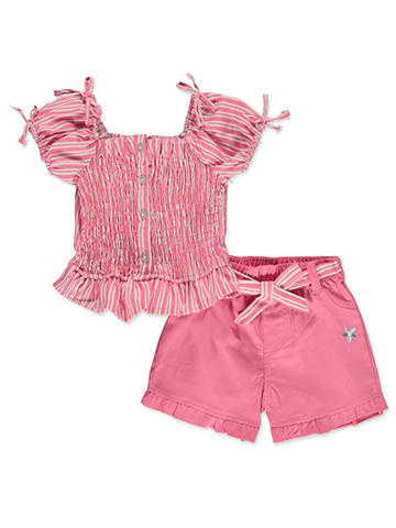 Real Love Baby Girls' 2-Piece Shorts Set Outfit - CookiesKids.com
