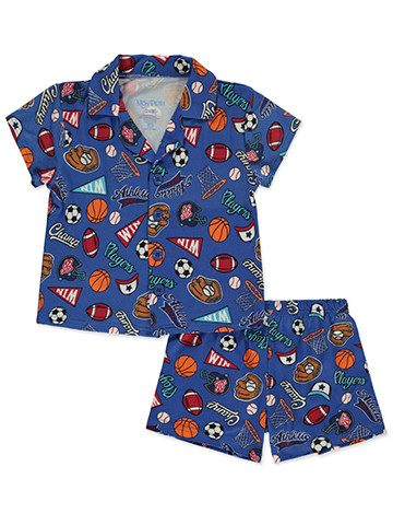 Mon Petit Baby Boys' 2-Piece Sports Coat Style Pajamas - CookiesKids.com