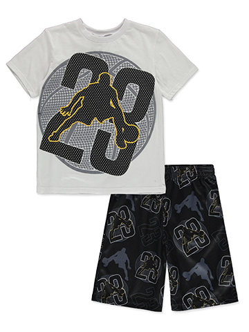 Quad Seven Boys' 2-Piece Basketball Shorts Set Outfit - CookiesKids.com