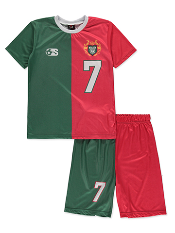 Quad Seven Boys' 2-Piece Soccer Jersey Set Outfit - CookiesKids.com