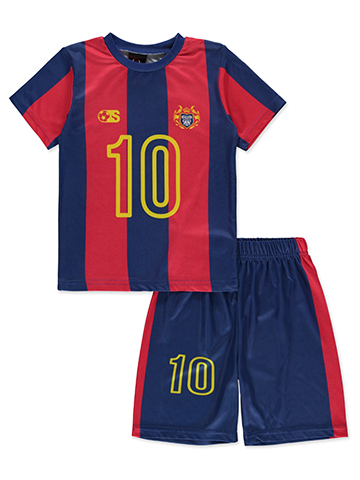 Quad Seven Boys' 2-Piece Soccer Jersey Set Outfit - CookiesKids.com