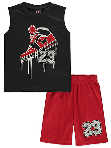 Quad Seven Boys' 2-Piece 23 Basketball Shorts Set Outfit - CookiesKids.com