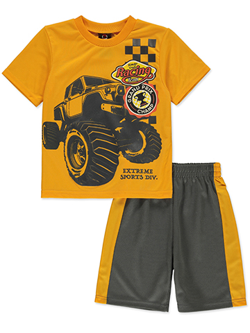 Quad Seven Boys' 2-Piece Monster Truck Shorts Set Outfit - CookiesKids.com