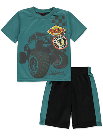 Quad Seven Boys' 2-Piece Monster Truck Shorts Set Outfit - CookiesKids.com