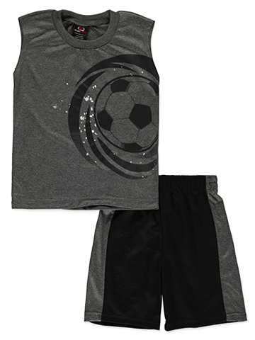 Quad Seven Boys' 2-Piece Soccer Shorts Set Outfit - CookiesKids.com