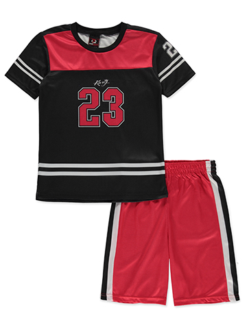 Quad Seven Boys' 2-Piece 23 Basketball Shorts Set Outfit - CookiesKids.com