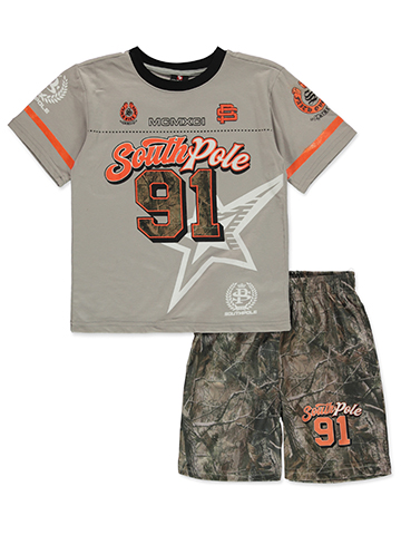 Southpole Boys' 2-Piece Camo Shorts Set Outfit - CookiesKids.com