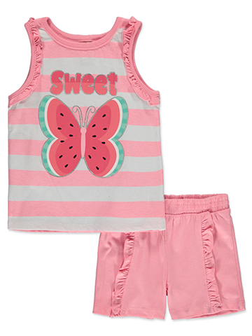 Real Love Girls' 2-Piece Shorts Set Outfit - CookiesKids.com