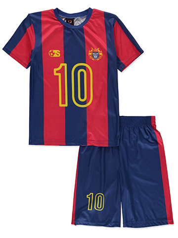 Quad Seven Boys' 2-Piece Soccer Jersey Set Outfit - CookiesKids.com