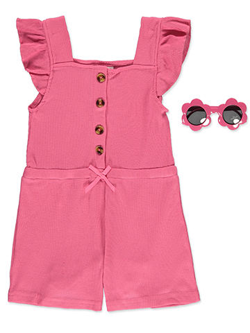 Real Love Ribbed Romper Set with Sunglasses - CookiesKids.com