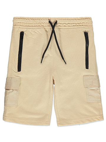 Quad Seven Boys' French Terry Cargo Shorts with Drawstring Waist - CookiesKids.com