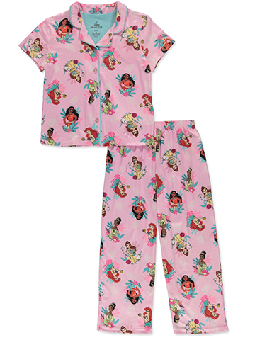 Disney Princess Girls' 2-Piece Coat Style Pajamas Set - CookiesKids.com