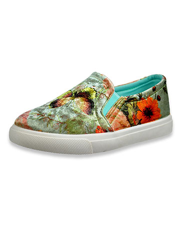 Yokids Girls' Brocade Butterfly Slip-On Shoes - CookiesKids.com