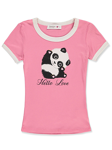 Beautees Girls' Hello Panda T-Shirt - CookiesKids.com